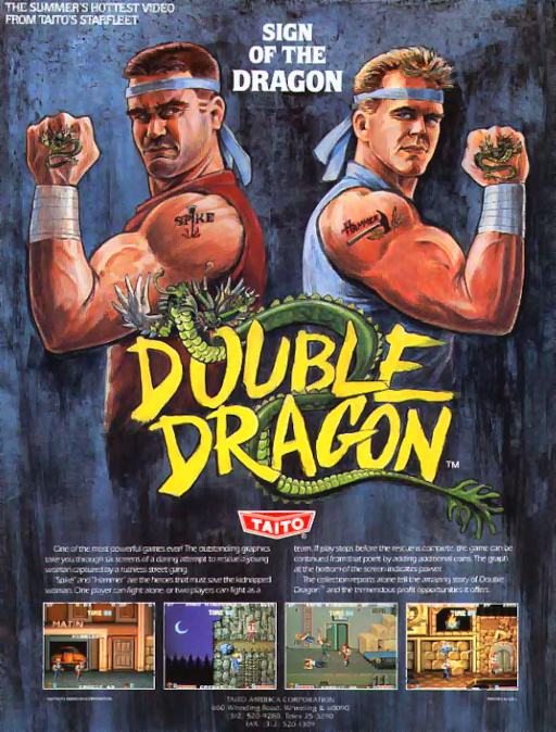Double Dragon (US set 1) Arcade Game Cover